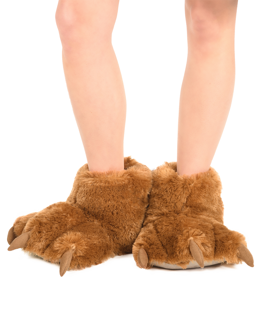 Brown Bear Kid and Adult Paw Slipper