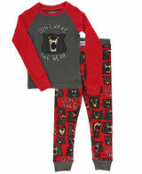 Don't Wake Bear Kid's Long Sleeve PJ's