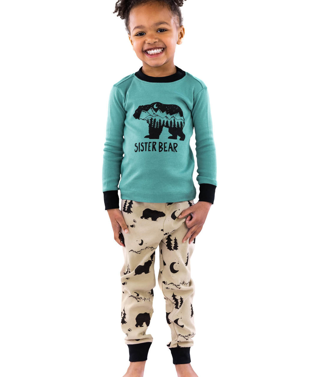 Mountain Sister Bear Kid's Long Sleeve PJ's