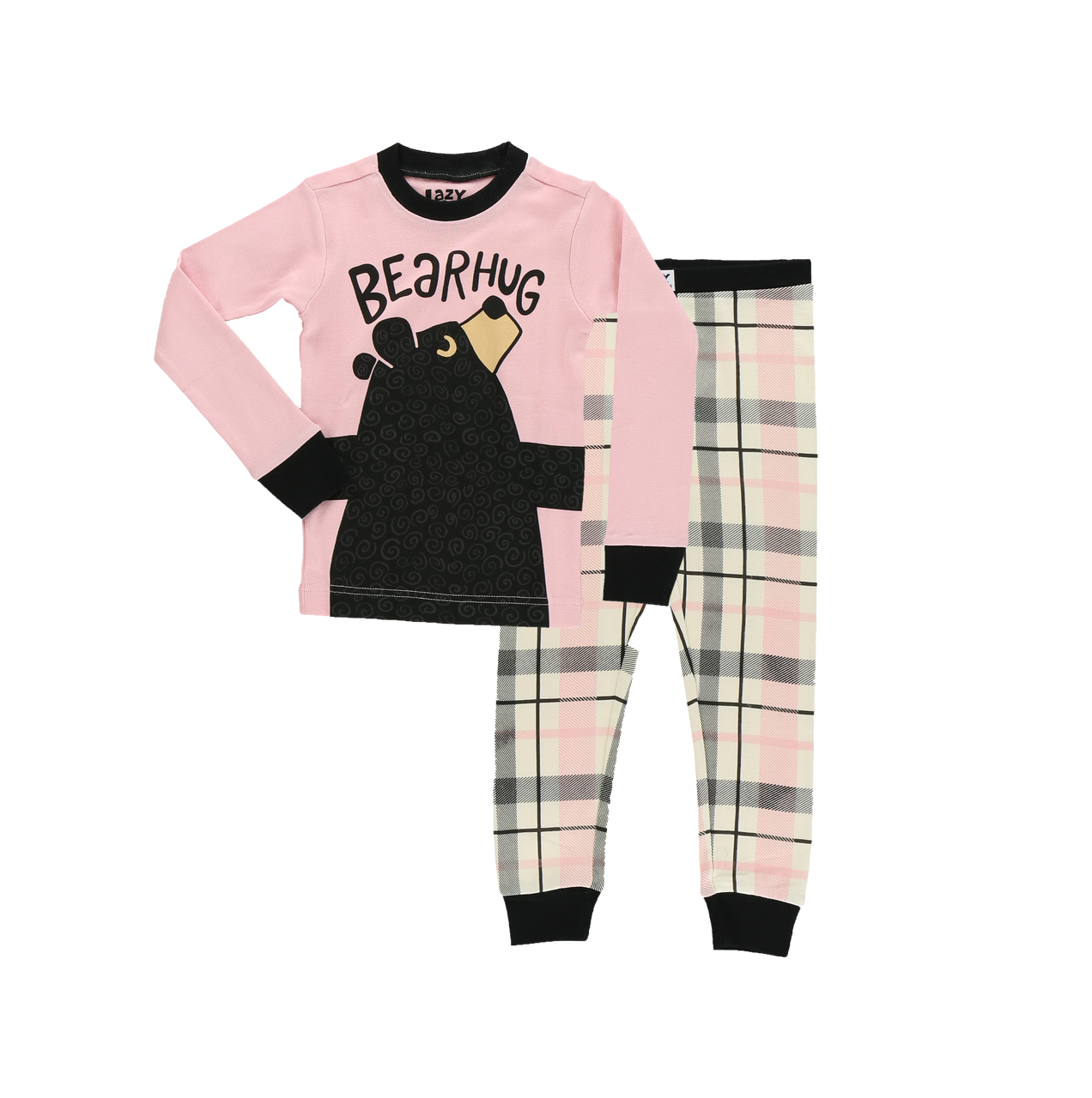 Bear Hug Kid's Long Sleeve Pink PJ's