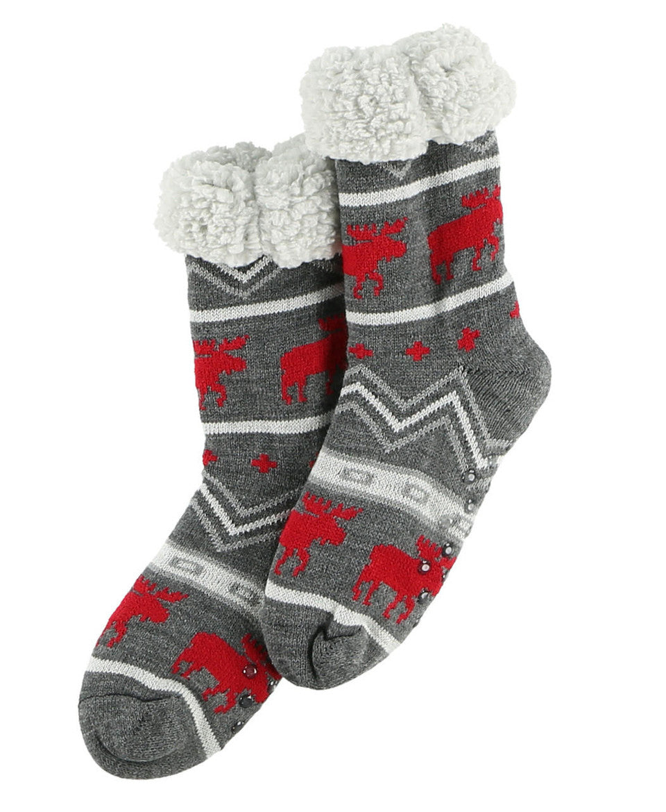 Cabin Moose Plush Sock