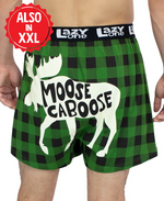 Load image into Gallery viewer, Moose Caboose Plaid Men&#39;s Funny Boxer
