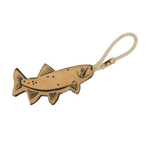 Natural Leather Trout Tug Toy