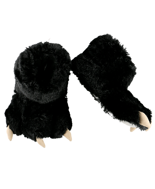 Black Bear Kid and Adult Paw Slipper