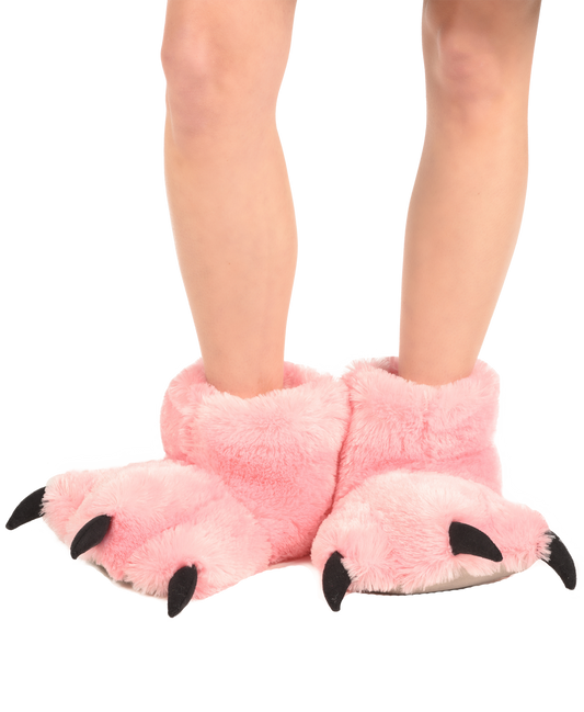 Pink Bear Kid Adult Paw Slipper