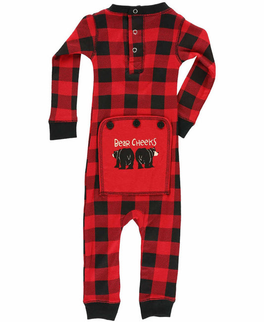 Bear Cheeks Infant Plaid Onesie Flapjack