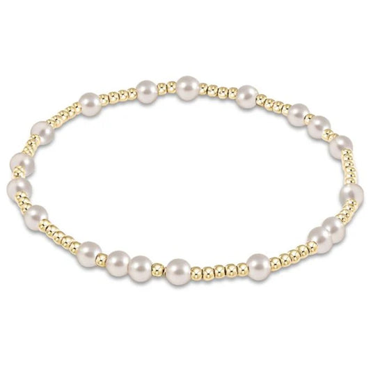 Hope Unwritten 4mm Bead Bracelet - Pearl