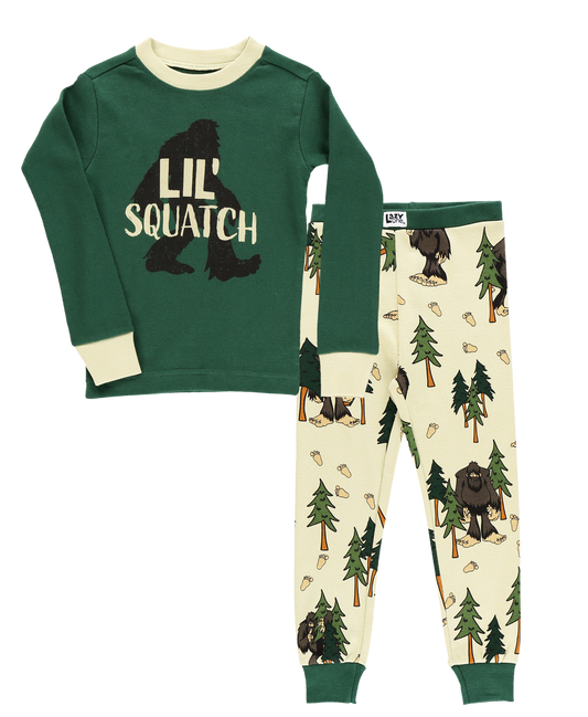 Lil' Squatch Kid's Long Sleeve PJ's