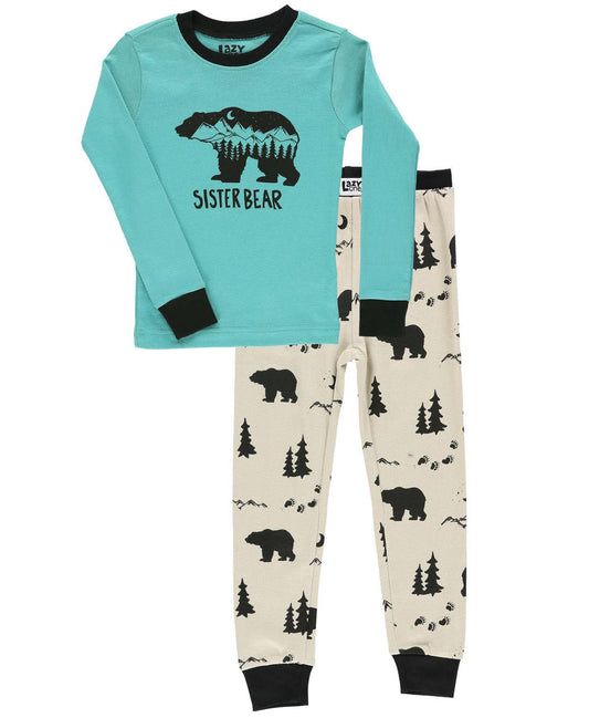 Mountain Sister Bear Kid's Long Sleeve PJ's