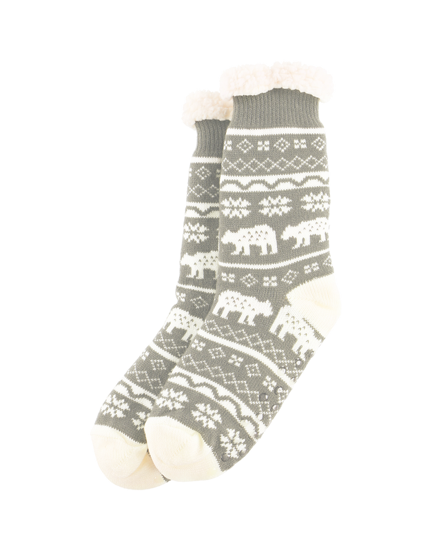 Nordic Bear Plush Sock