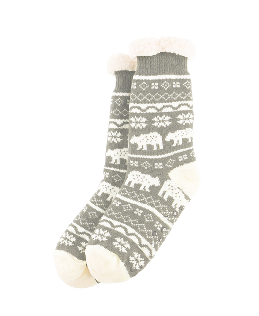 Nordic Bear Plush Sock