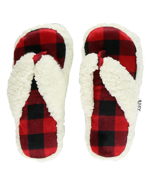 Red Plaid Spa Slipper