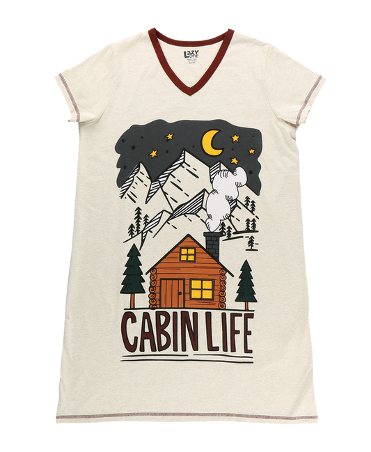 Cabin Life Women's V-neck Nightshirt