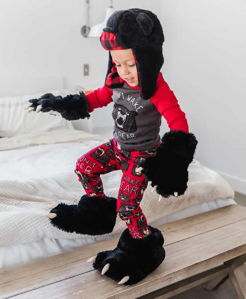 Don't Wake Bear Kid's Long Sleeve PJ's