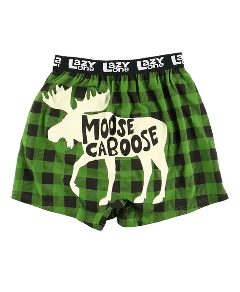 Moose Caboose Plaid Men's Funny Boxer – Main Street Mercantile
