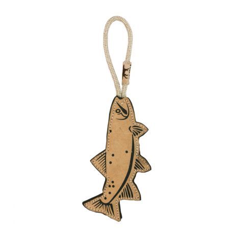 Natural Leather Trout Tug Toy